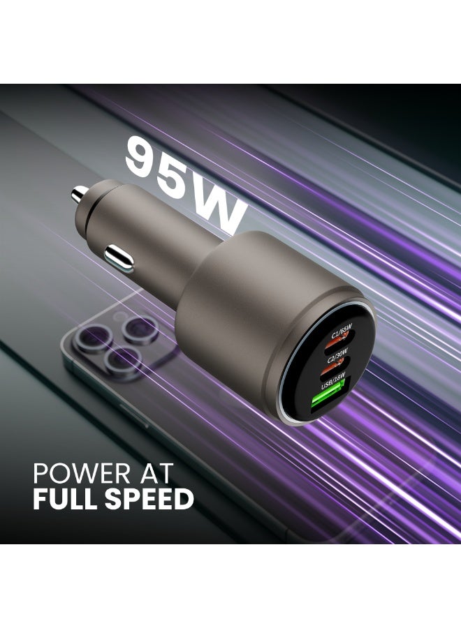 اكساستون شاحن سيارة مزود بخاصية الشحن السريع، ومنفذي USB-C، وتقنية توصيل الطاقة من النوع C، ومحول شاحن سيارة صغير الحجم، وشحن آمن، ودعم شامل، ومتوافق مع الهواتف الذكية والأجهزة اللوحية وأجهزة USB-C (DriveCharge، NCA32 - Image 4